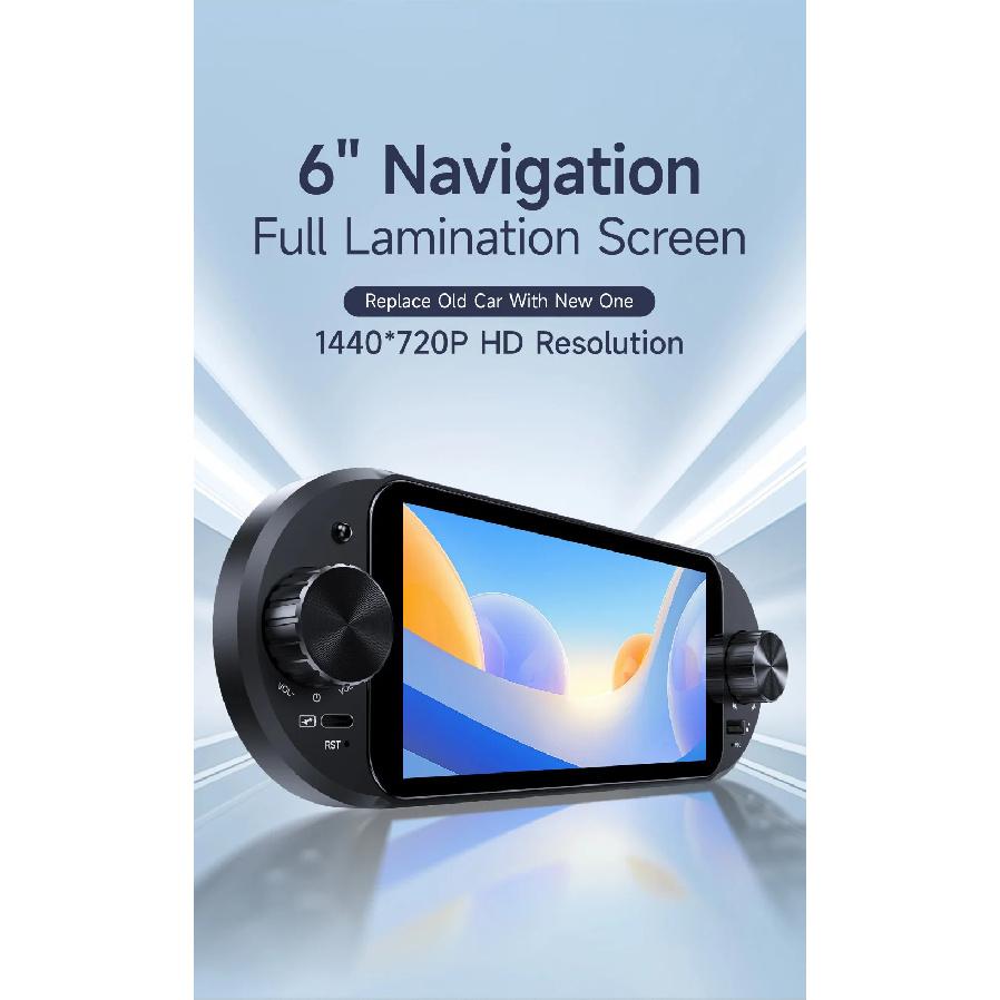 JIUYIN 1Din IPS 6 Inch Wireless Carplay Android Auto Car Radio Multimedia Video MP5 Player Touch Screen Universal Audio Stereo