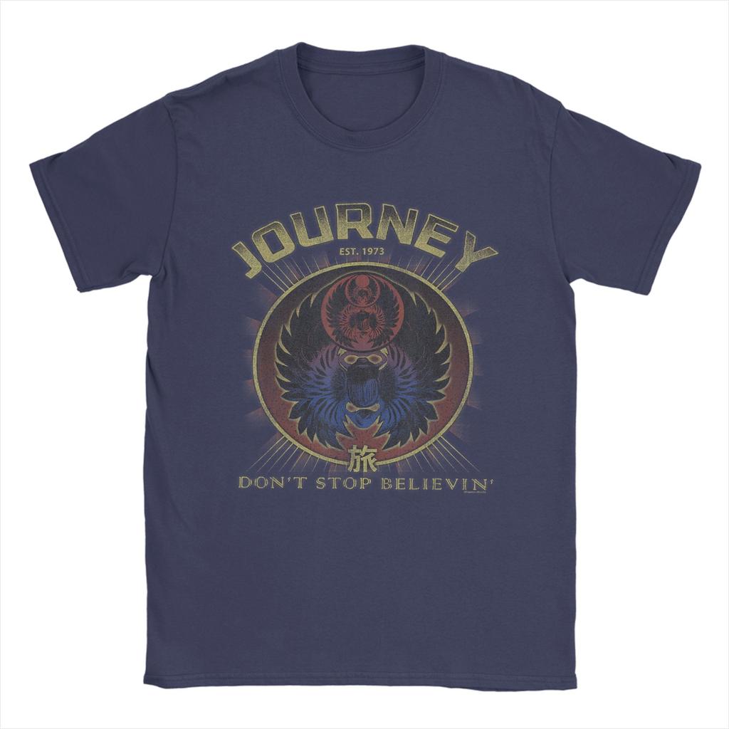Journey Gold Dont Stop Believin Scarab Band Unisexs T Shirts  Funny Tees Short Sleeve O Neck TShirts 100 Cotton Clothing