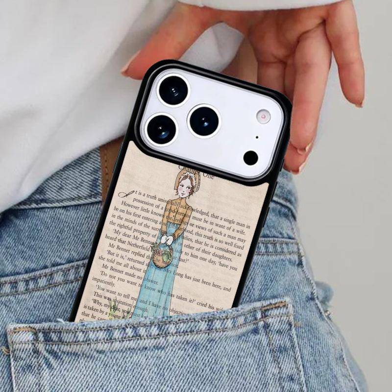 

Pride And Prejudice Jane Austen Phone Case for iPhone 17ProMax 12 13 14 15 16e 17 Pro Max Plus Air Cover iPhone 16