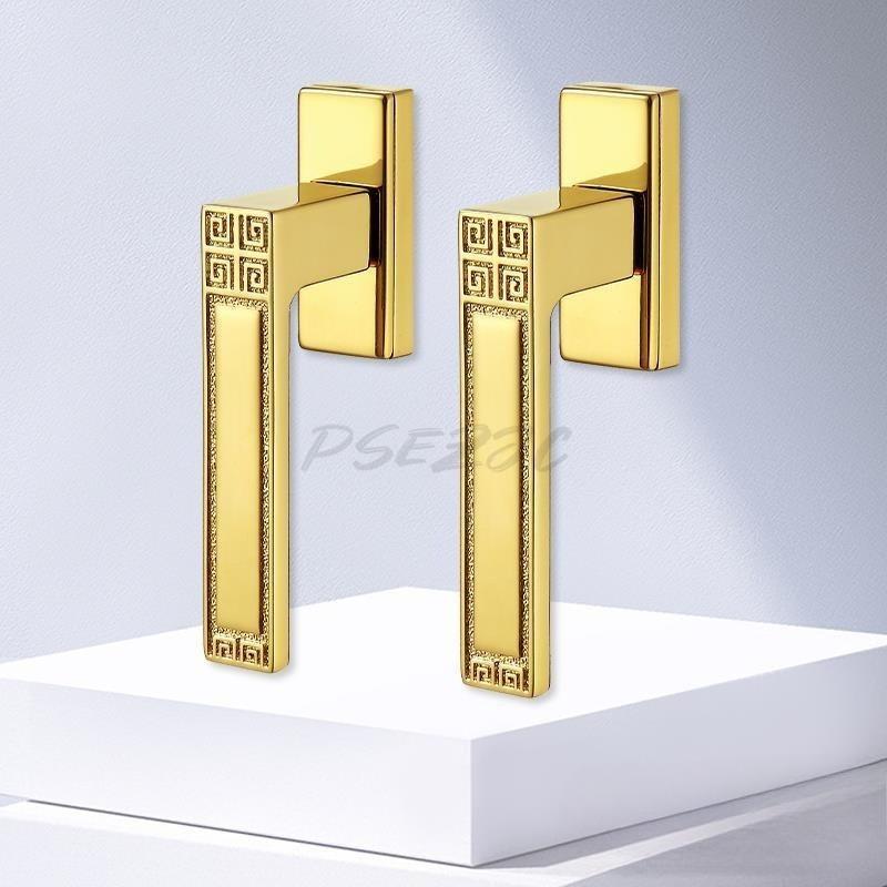 1pc Household Brass Forged Window Handle Thickened Solid Window Handle Push Window Handle Inside and Outside
