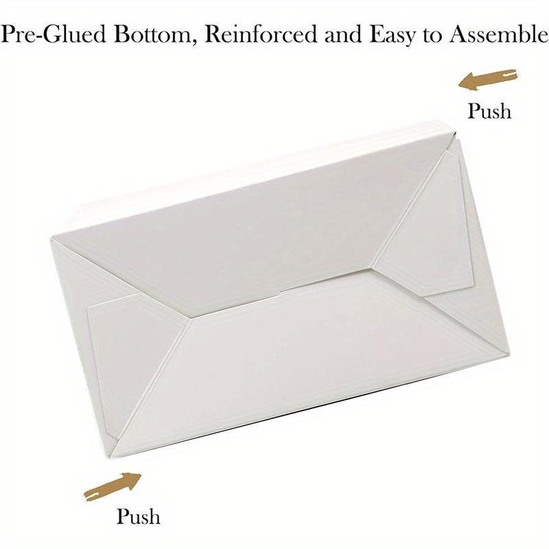 25 szt. Białe Pudełka na Upominki na Przyjęcie, Pudełka na Słodycze, Papierowe Pudełka Prezentowe z Uchwytami. Idealne na Wesele, Urodziny, Ukończenie Szkoły, Pudełko na Cukierki