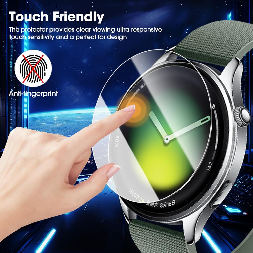 Einfache Installation Hartglasfolien für Xiaomi Mi Watch 5 HD Klar Kratzfest Bruchsicher Smartwatch Displayschutzfolien