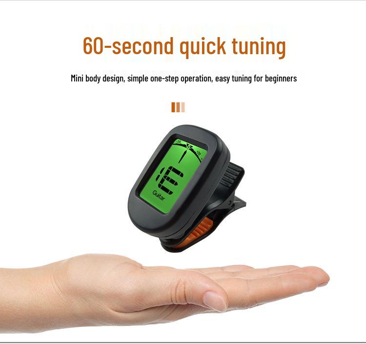 Multifunctional Electronic Tuner for Guitar, Violin, and Ukulele with Twelve Equal Temperament
