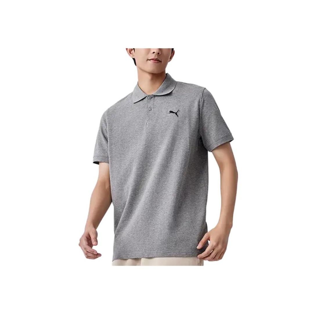 

Puma Essential Pique Solid Color Sports Casual Breathable Comfortable Short Sleeve Polo Shirt Men Polo Shirts Gray 683486-03 XL
