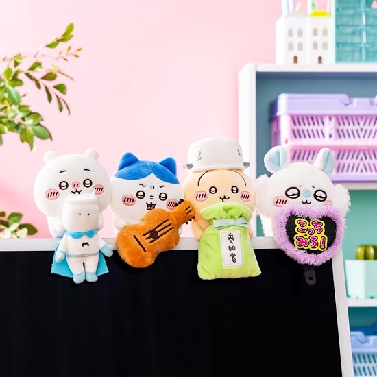 Chiikawa Desktop Watching Hanging Plushie (Hachiware with Guitar)