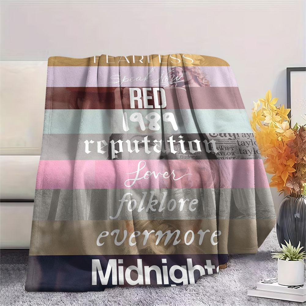 Taylor Swift bedruckte Flanelldecke Schlafzimmer Sofa Camping Warme Decke Geschenke für Familie und Freunde-MJ010
