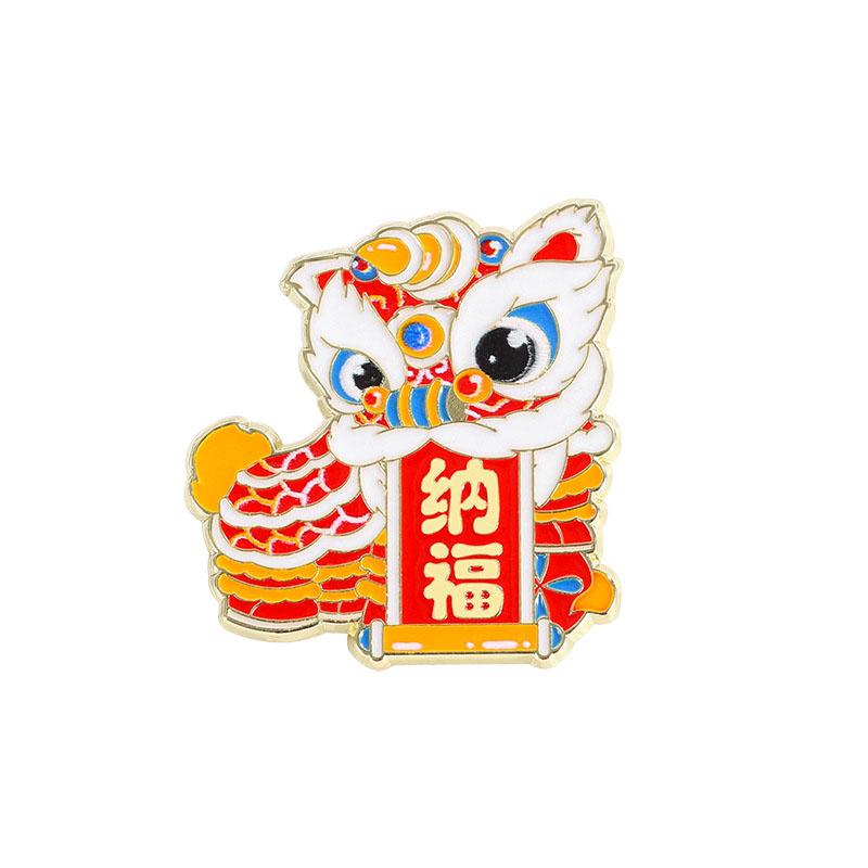 2pcs Lion Awakening Refrigerator Magnet 2026 Cute Home Refriger Decoration For Christmas Creative Gift Souvenir Metal