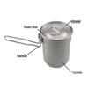 Outdoor Foldable Stainless Steel Coffee Cup with Lid