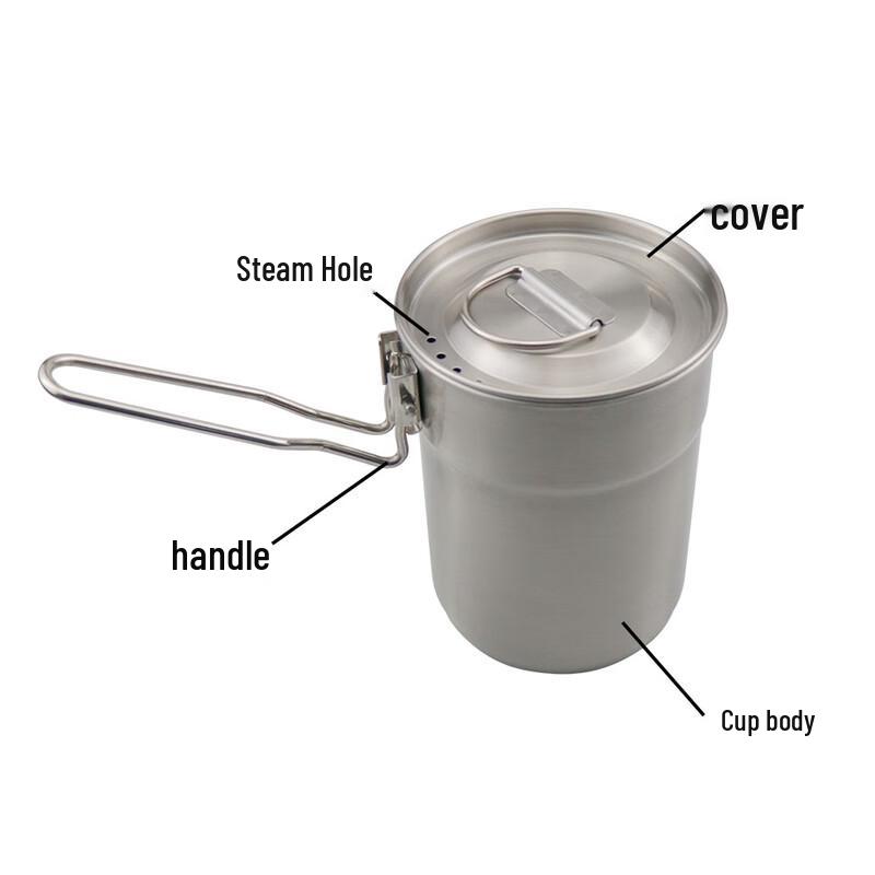 Outdoor Foldable Stainless Steel Coffee Cup with Lid