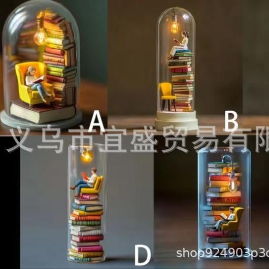 Reader Night Light Reading In Test Tube Reader Ornament