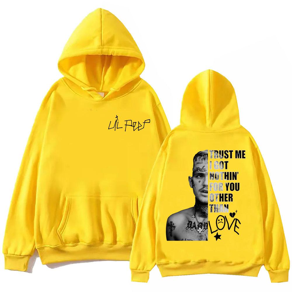 Rapper Lil Peep Merch Hoodies Men Women Clothing Hip Hop Vintage Pullovers Fashion Casual Oversized Hooded Sweatshirt Streetwear