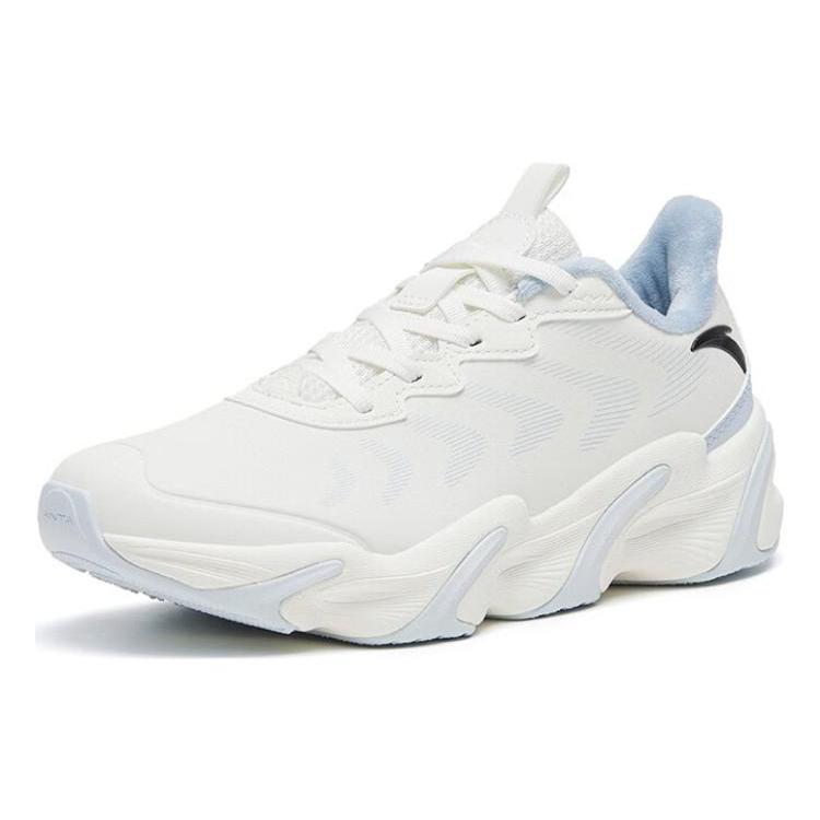 Anta Keep Moving Cushioning Abrasion Resistant Thermal Low top Running Shoes Women's White Blue 122245523-10