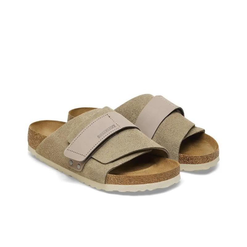 Birkenstock Kyoto Unisex Suede Casual Comfort Fashion Slides Beige Regular Fit 1015572 42