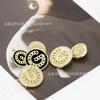 6Pcs Luxurious Design Inlaid With Rhinestones Metal  Button For Clothing Coat Skirt Clothing Accessory High Qulity Glod Black