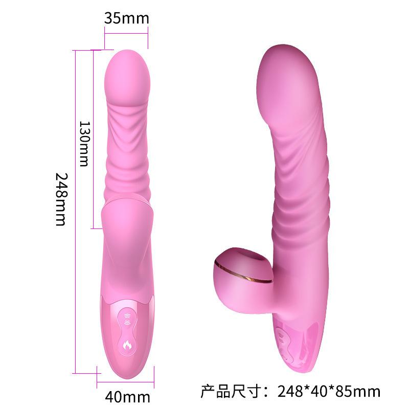 Jade Rabbit 8th Generation Vibrator For Women Masturbator Fully Automatic Telescopic Thrust Warming Massage Stick Sex Toys