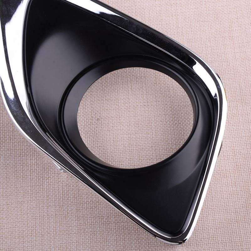 Car 2pcs Front Bumper Fog Lamp Light Hole Molding Chrome Edge Cover Bezel fit for Toyota Venza 2013 2014 2015
