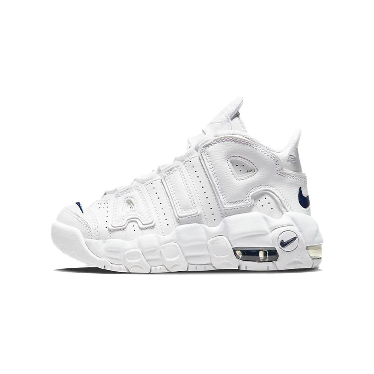 

New Nike Air More Uptempo White Navy Swoosh PS DH9723-100 32