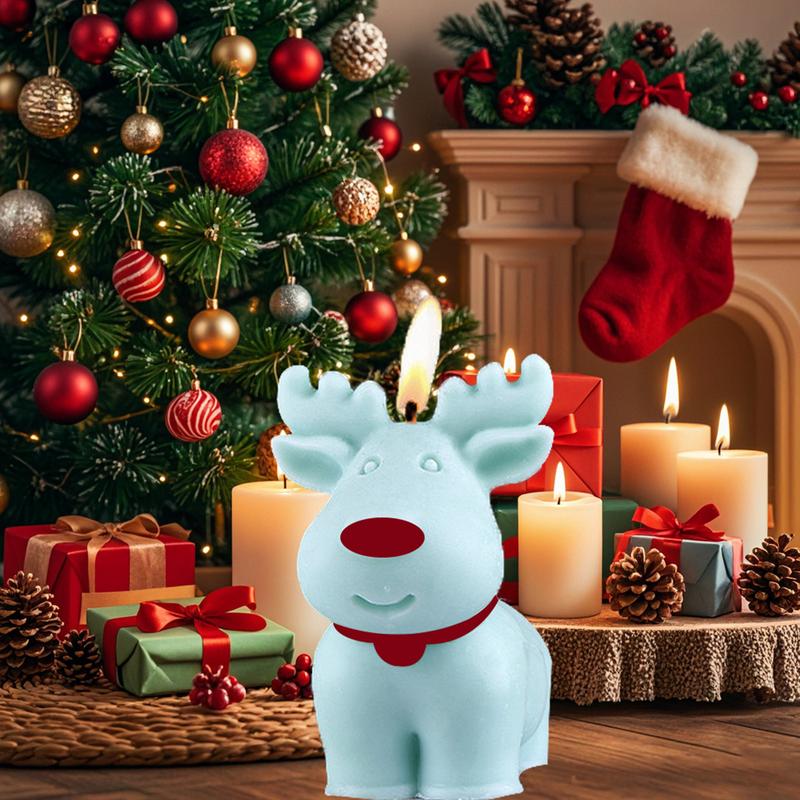 Elk Shape Candle Mold Elk Non-Stick Silicone Molds Reusable 3D Christmas Candle Mold Silicone Holiday Candle Molds Handmade