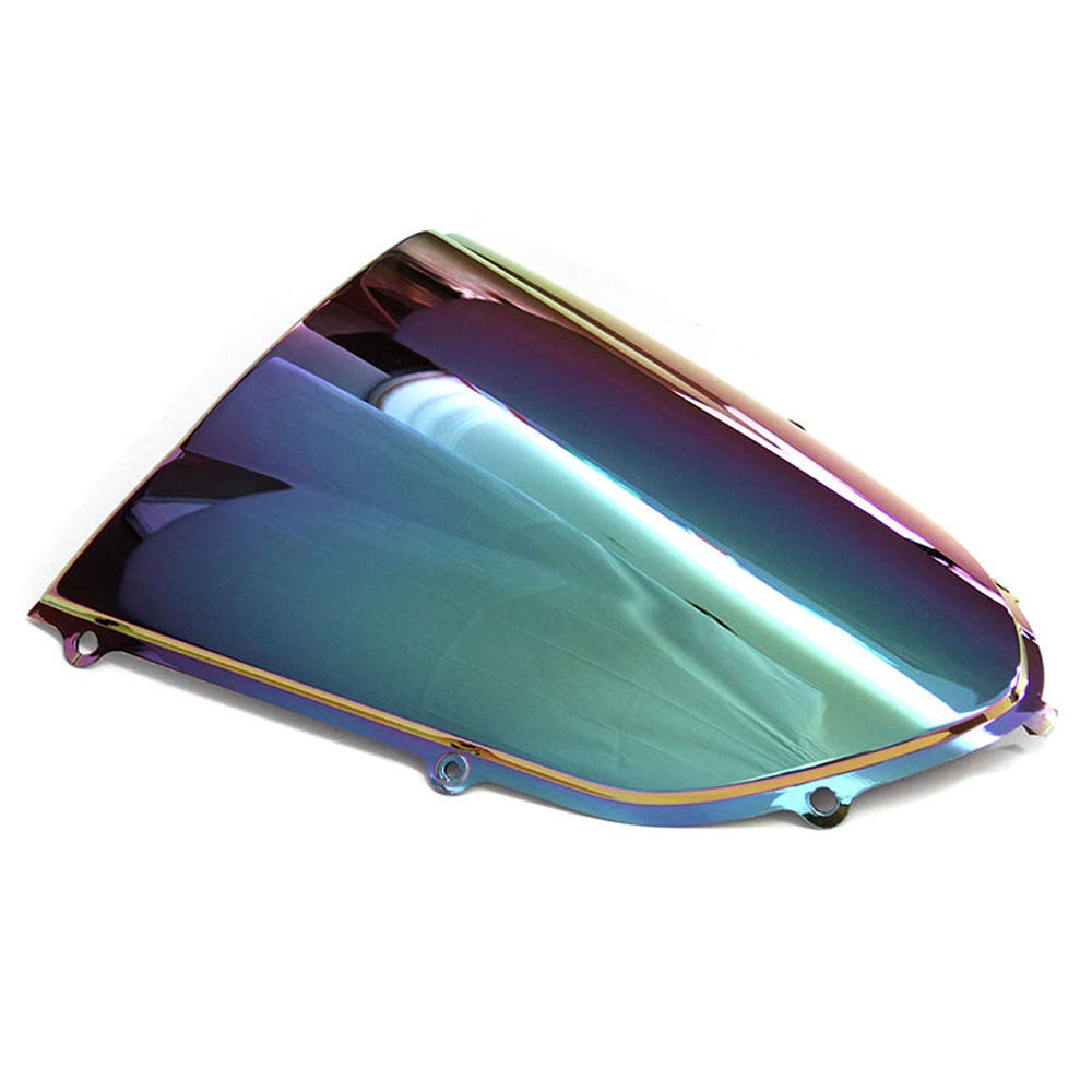 

YUANYE ZX10R 2004 2005 Motorcycle Windshield Double Bubble Windscreen for ZX-10R 04 05 ABS Plastic (Deep Iridium)