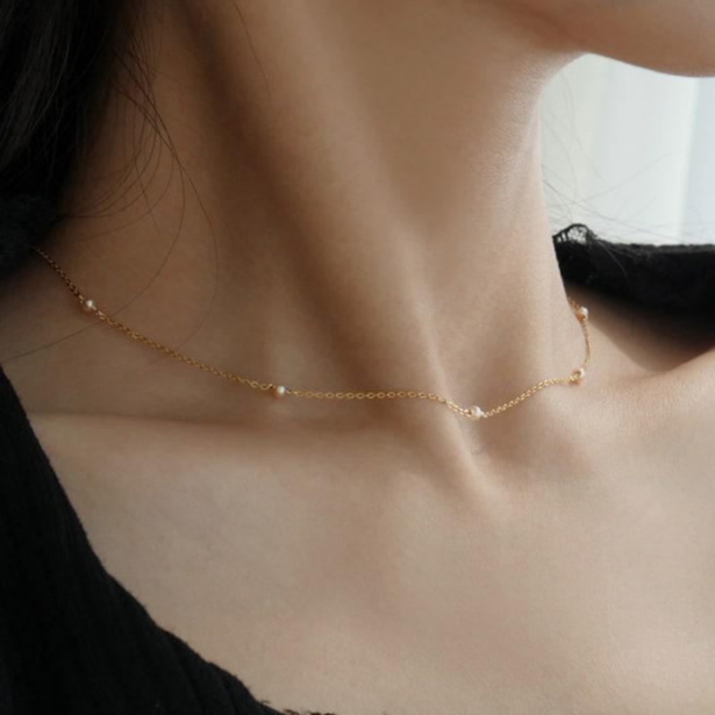 Less is more Y PEARL 14K GOLDFILLED NECKLACE