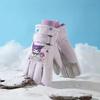 Kawaii Children Velvet Ski Gloves Kuromi Melody Pochacco Anime Sanrio High Quality Winter Warm Glove Waterproof Thicken Mittens