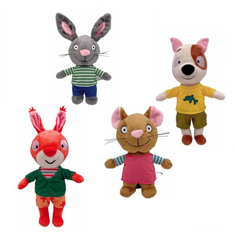 Anime Pip and Posy Plush Doll Cartoon Soft Stuffed Animal Rabbit Mouse Plushie  Toys Birthday Christmas Gifts for Kids Boys Girl