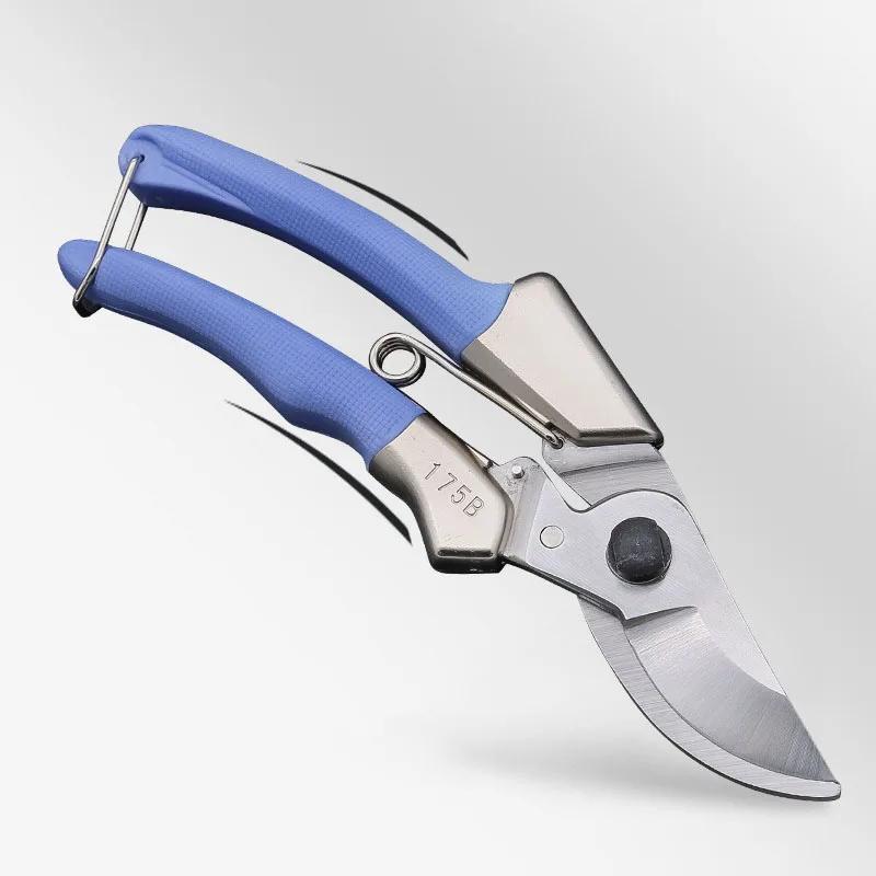 High Carbon Steel Strong Tree Branch Cutter PP Texture Antiskid Handle Garden Pruning Shears Plant Scissors With Safety Latch