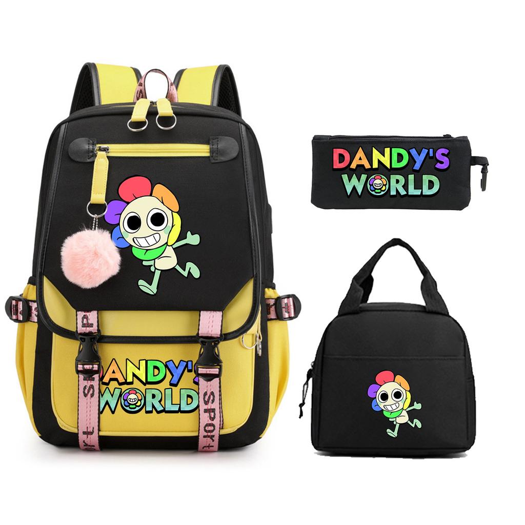 Dandy's World Print Fashion Backpack Set Cross-border Trend Campus Male and Female Versatile Student Bag