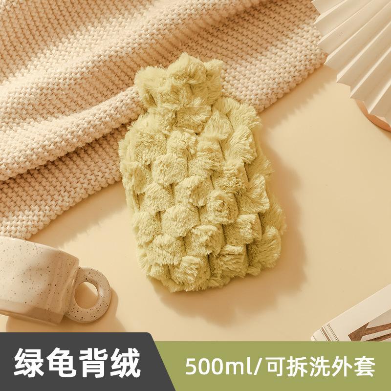 

плюшева тканинна кришка мішок для гарячої води знімний і миючий ПВХ мішок для теплої води для ін’єкцій вибухозахищений мультяшний грілка для рук