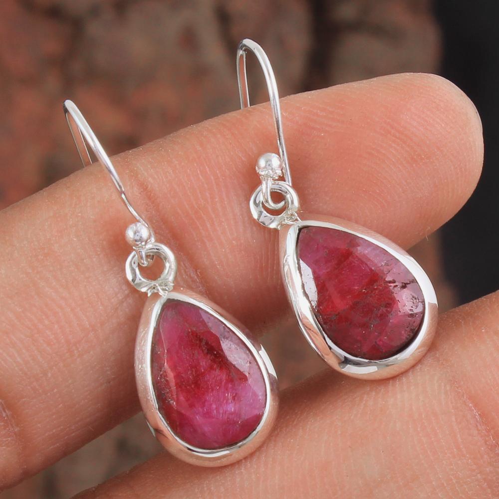 

Бирюзовые серьги из стерлингового серебра 925 пробы, ювелирные изделия ручной работы, женские висячие серьги E354 красный