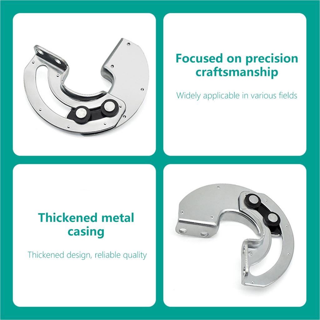 Halbkreisförmige Türscharniere aus Kohlenstoffstahl Verdeckte Beschläge Hochbelastbar Leichtgängige Türscharniere für Industrieschränke