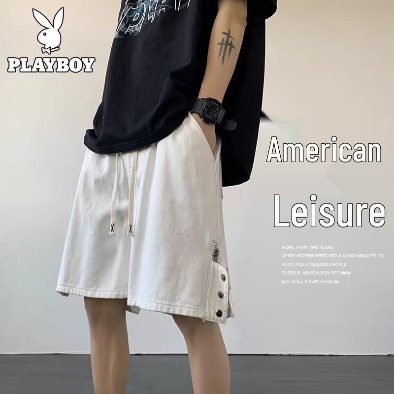 Playboy Men s Summer American Retro Casual Cotton Shorts XL