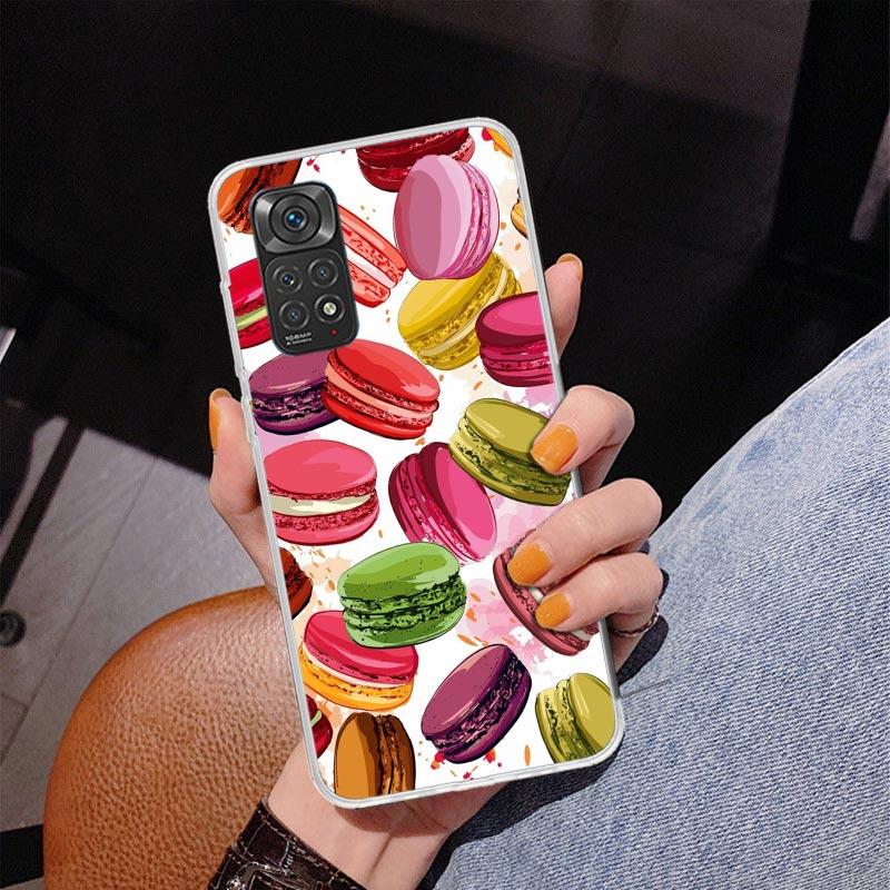 Macaron Ice Cream Cake Doughnut Phone Case For Xiaomi Redmi Note 15 14 13 12S 12 11 Pro Plus 14S 11S 11E 10 10S 11T 5G Personali