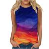 Bunte Streifen 3D-Druck Tanktops Damen Neu O-Ausschnitt Lässige Weste Schulterfrei Y2k Elegant Ärmelloses Top Camisole Damenbekleidung