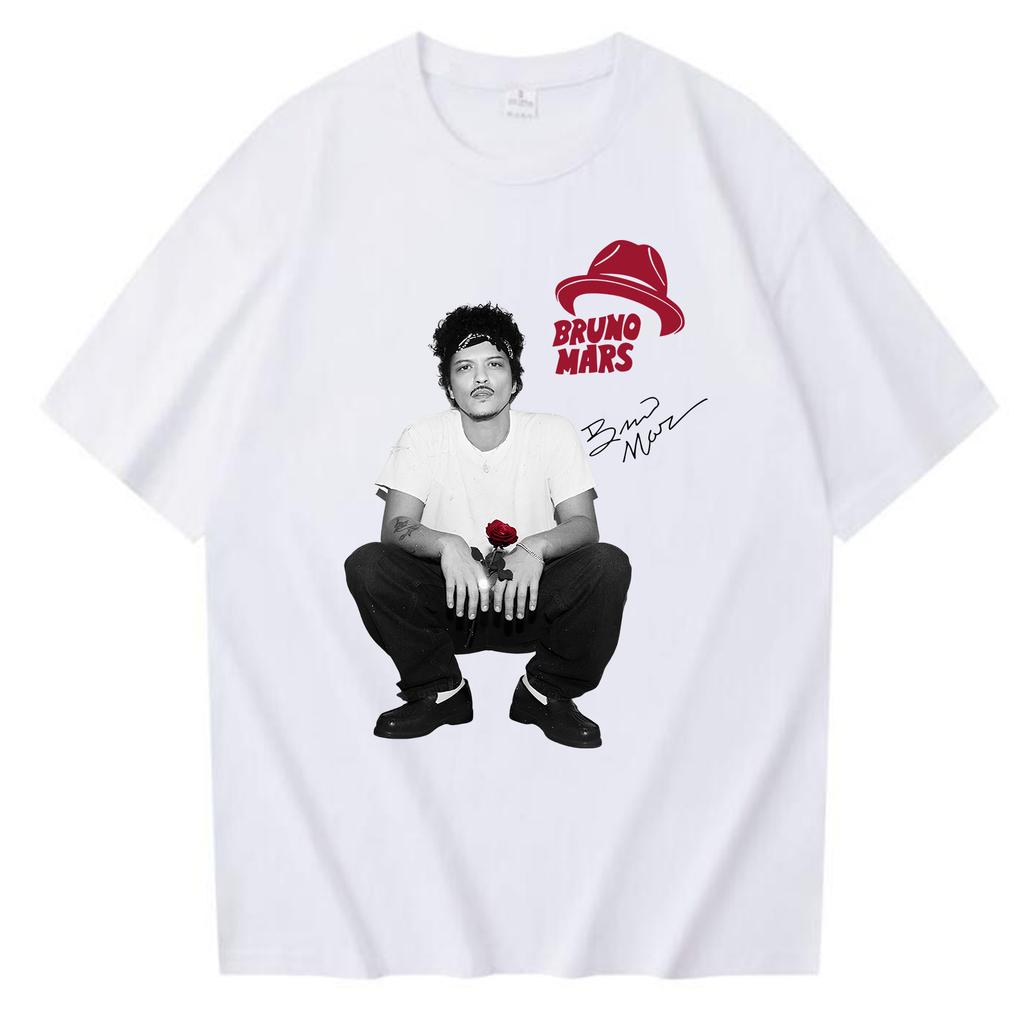 Bruno Mars The RoUnisextic Tour 2026 T-Shirt Unisex Damen Hip Hop Sommer Vintage Kurzarm Rundhals Lässiges Hemd Oberteile