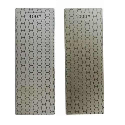 MOPCONY Diamond Whetstones, #400 and #1000, Set of 2, for Mini 4WD, Tool Processing, Grinding, Surface Refinishing, Diamond, Correction, Non-Slip, Min