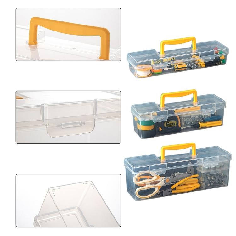 Clear Hardware Storage Box With Handle Perfect For Organizing Supplies And Workshop Tools Handheld Toolbox
