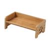Dog Feeding Tray Bamboo Raised Bowl Stand Double Bowl Holder Non Slip Elevated Feeder for Puppies and Cats