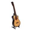 Minature Guitar Model Wooden   Musical Instrument Guitar Replica with Stand Ornament