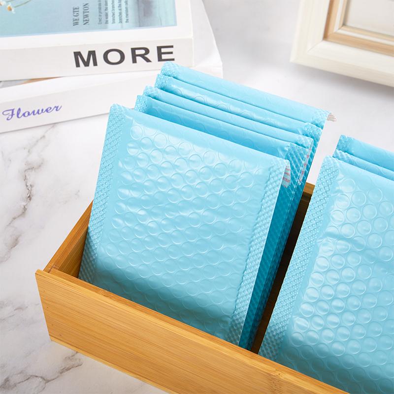10Pcs 15X11Cm Light Blue Bubble Mailers Self-Seal Shipping Padded Envelops Bags