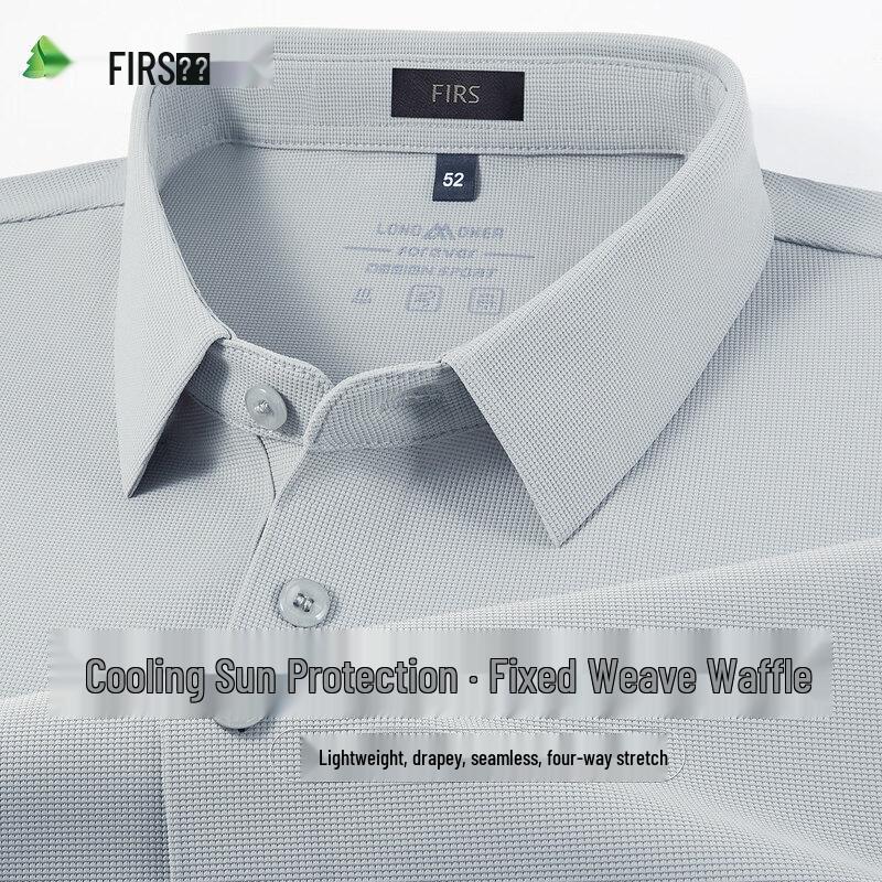 

FIRS Men s Cooling Sun Protection Waffle Knit Polo Shirt XL