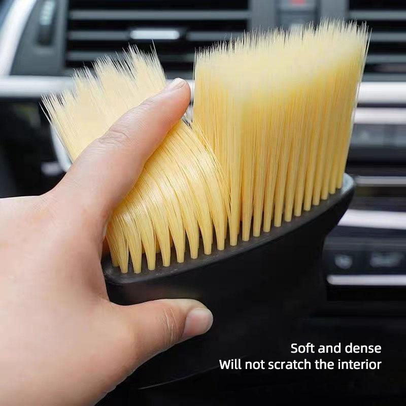PJHC7 Car Interior Sweeping Dust Soft Brush Cleaning Tool Valve Cap For Citroen C4 C3 C5 C1 C6 C2 C5X e-C4 X e-C3 C-Elysee Berlingo