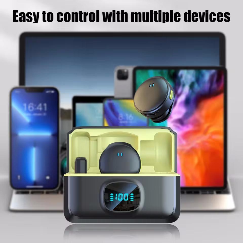 Dual Wireless Microphone Lapel Lavalier Buttonhole Tie Professional Mic Mini For iPhone Android Mobile Cell Phone PC Audio Micro