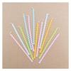 Bougies longues - Torsadées - Pastel - 12 cm - 12 pcs - Multicolore - Blanc