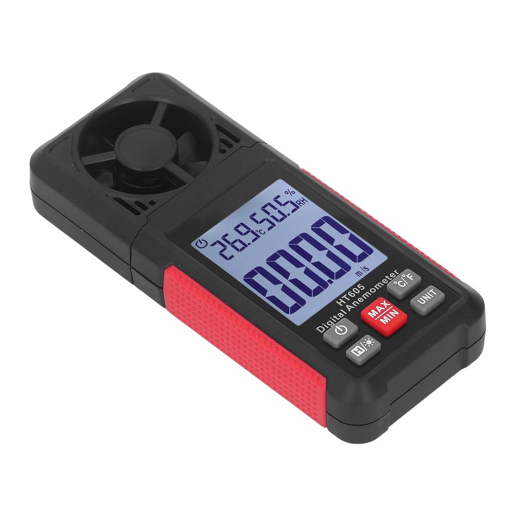 Digital Anemometer 5 Blades Small Resistance Fast Accurate Measurement Air Flow Wind Speed Tester with Backlit