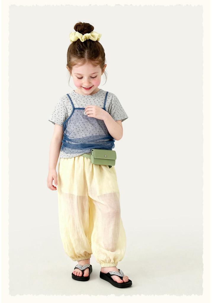 Amila Kinder Sommer 2026 Lässige Hochdehnbare Atmungsaktive Bündchenhose