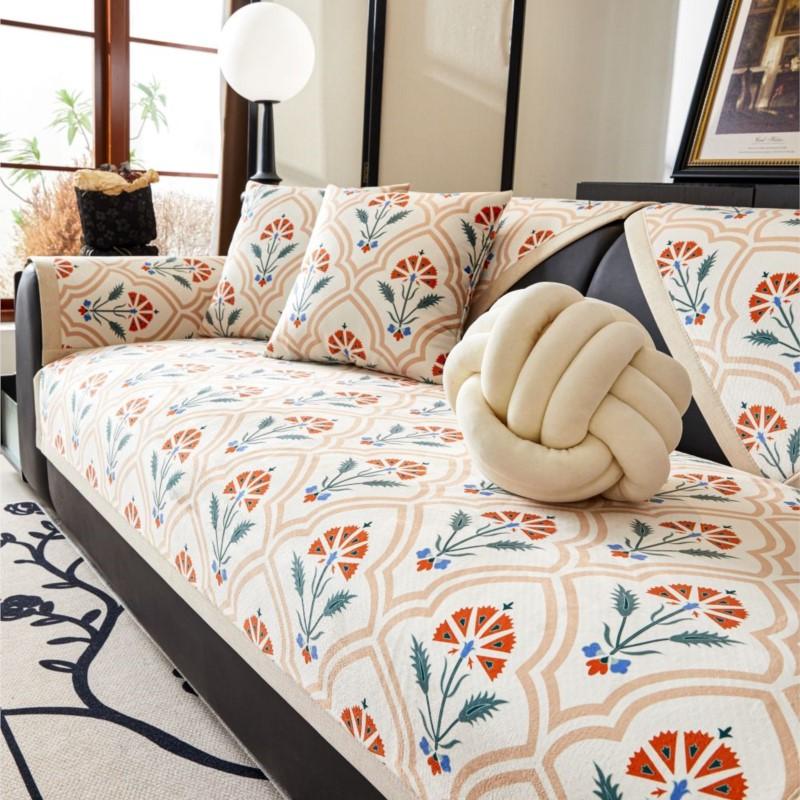 

Чехол для дивана в европейском стиле с цветочным узором, подушка для сиденья, современный нескользящий чехол для дивана, домашний коврик для дивана, Funda Sofaá 70X70cm 1pc