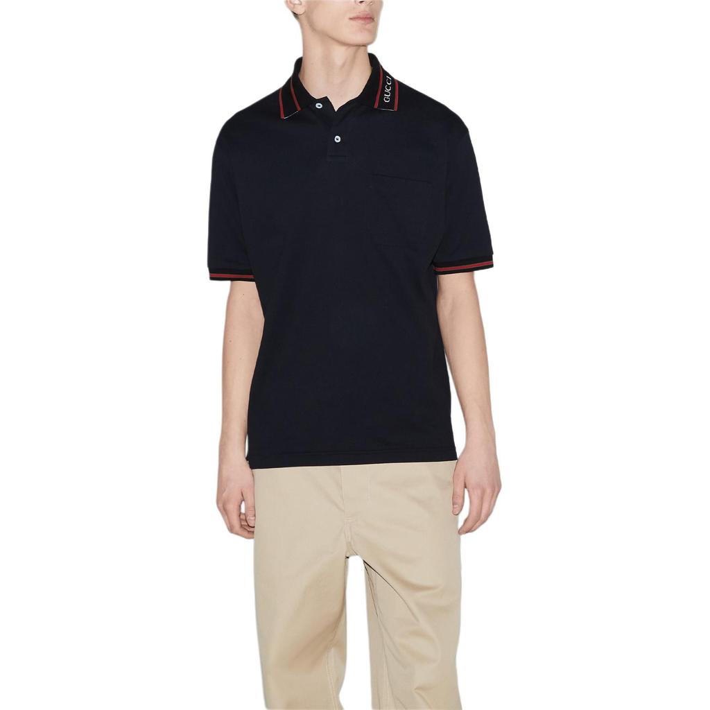 Gucci Lido Polo Shirt Regular Men's Black 784422-XJGJW-1043
