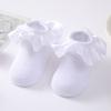 Baby Girl Socks Cotton Breathable Satin Ruffle Princess Knit Socks Children Ankle Short Socks Indoor Floor Socks