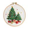 Christmas Themed Embroidery Set with Embroidery Hoop Cloth Thread Needle Instructions for Beginner Handmade Art Craft top sale
